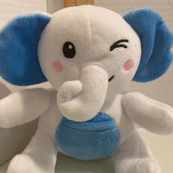 Elephant Plush Stuffed Animal Toy Tooth Holder Pocket RMS International 6" - Picture 2 of 7